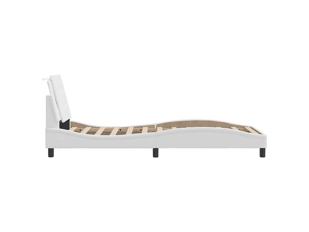 Estrutura de cama com LED sem colchão Zadar 90x190cm branco