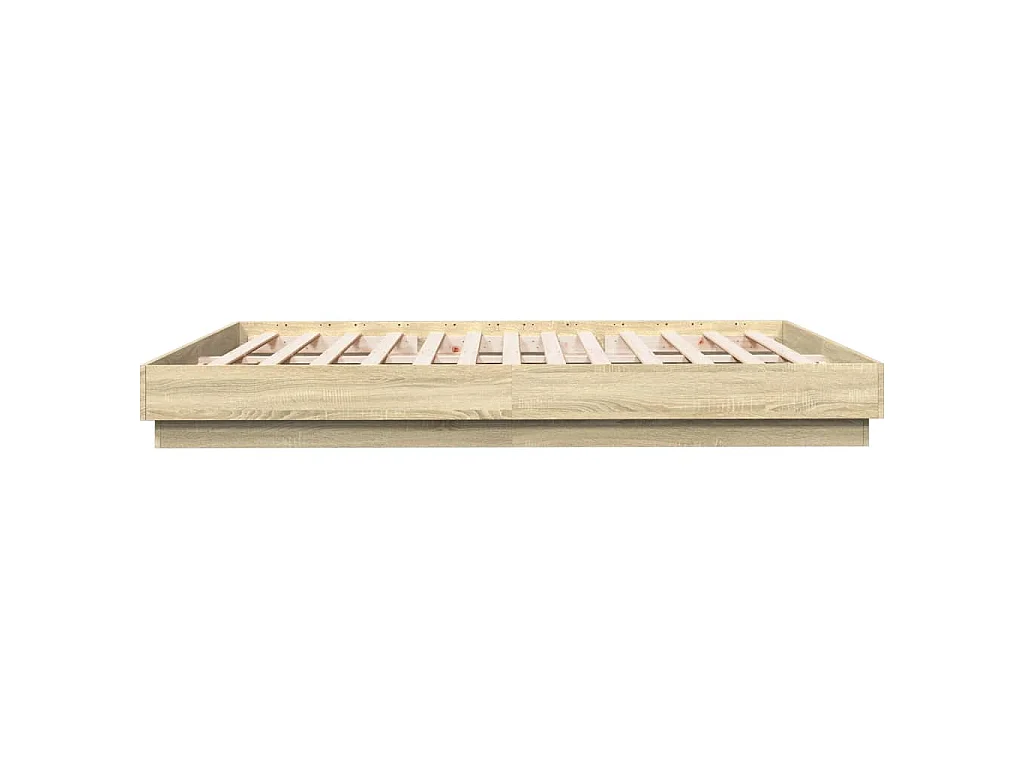 Bedframe met LED-verlichting sonoma eikenkleurig 180x200 cm