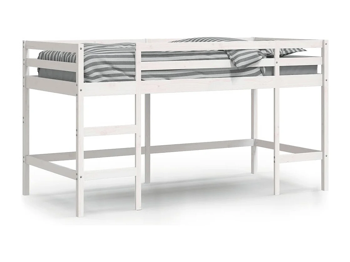 Lit mezzanine d'enfants sans matelas avec échelle 90x200 cm
