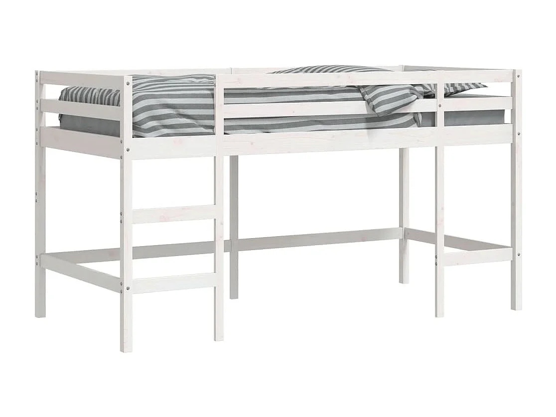 Lit mezzanine d'enfants sans matelas avec échelle 90x200 cm