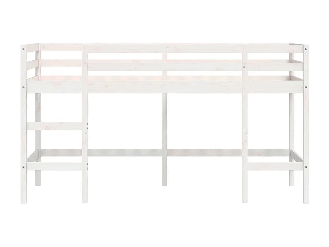 Lit mezzanine d'enfants sans matelas avec échelle 90x200 cm