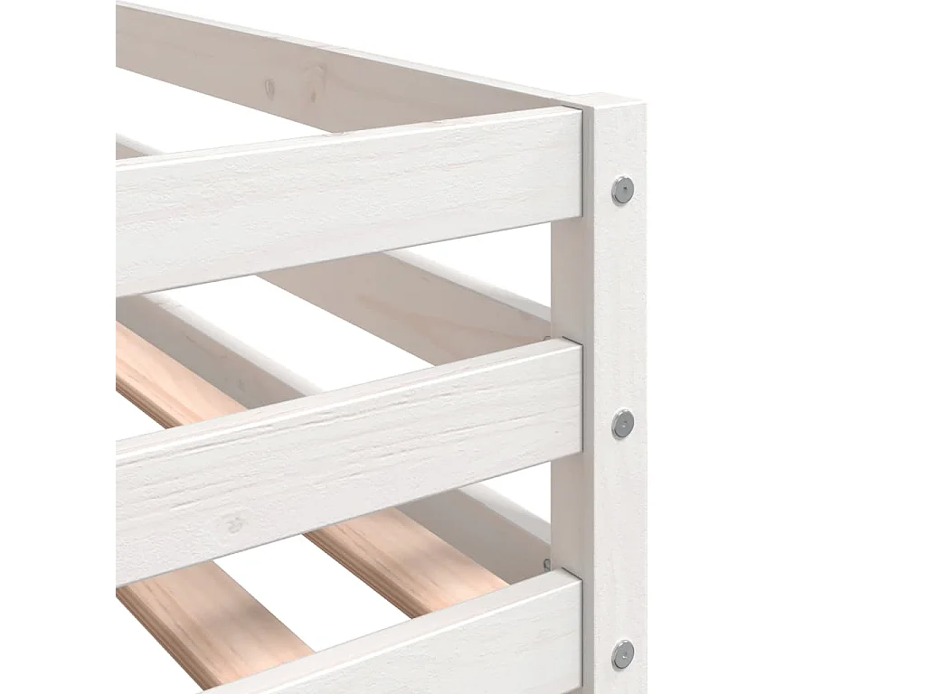 Lit mezzanine d'enfants sans matelas avec échelle 90x200 cm