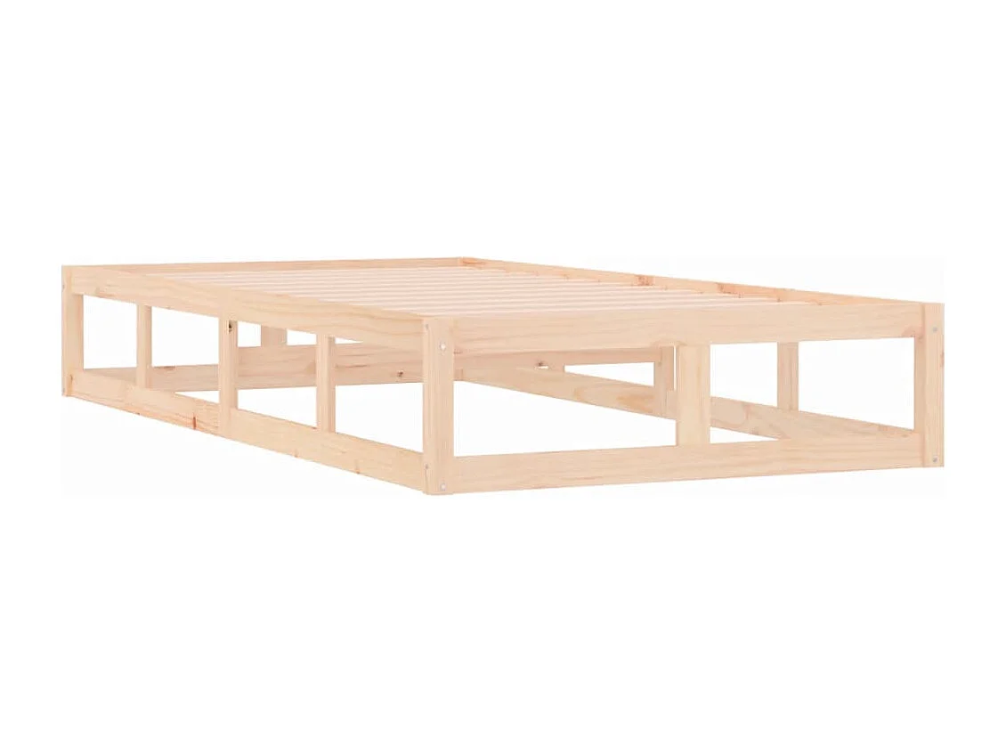 Cadre de lit sans matelas 75x190 cm bois massif