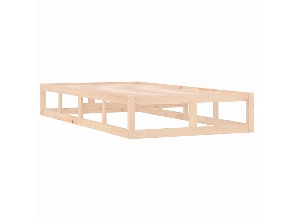 Cadre de lit sans matelas 75x190 cm bois massif