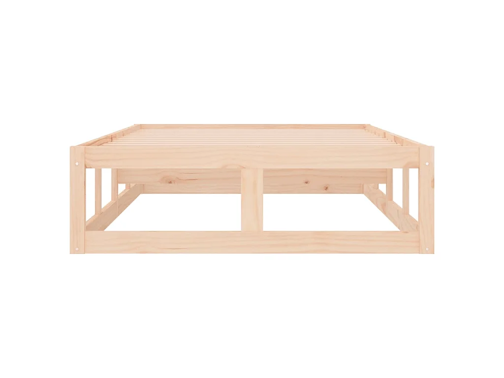 Cadre de lit sans matelas 75x190 cm bois massif