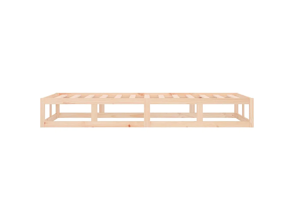 Cadre de lit sans matelas 75x190 cm bois massif