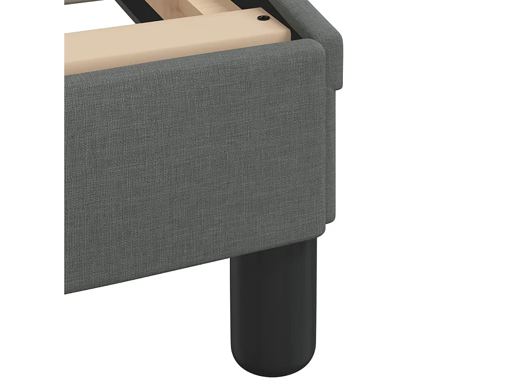Cama com colchão Dover 200x200 cm tecido cinzento-escuro