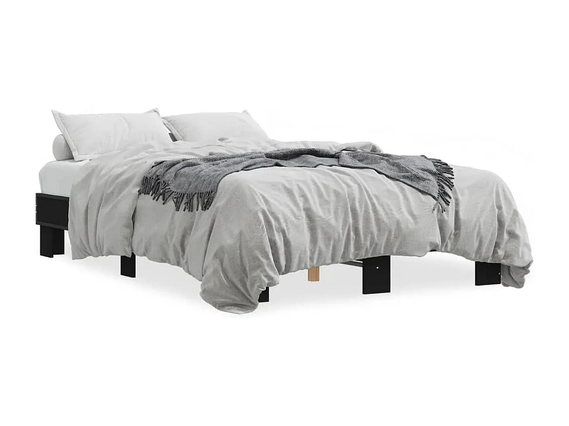 Cadre de lit sans matelas noir 120x190 cm