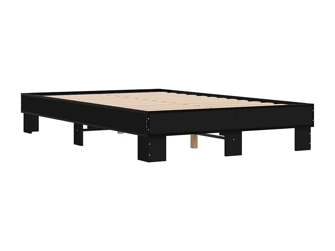 Cadre de lit sans matelas noir 120x190 cm