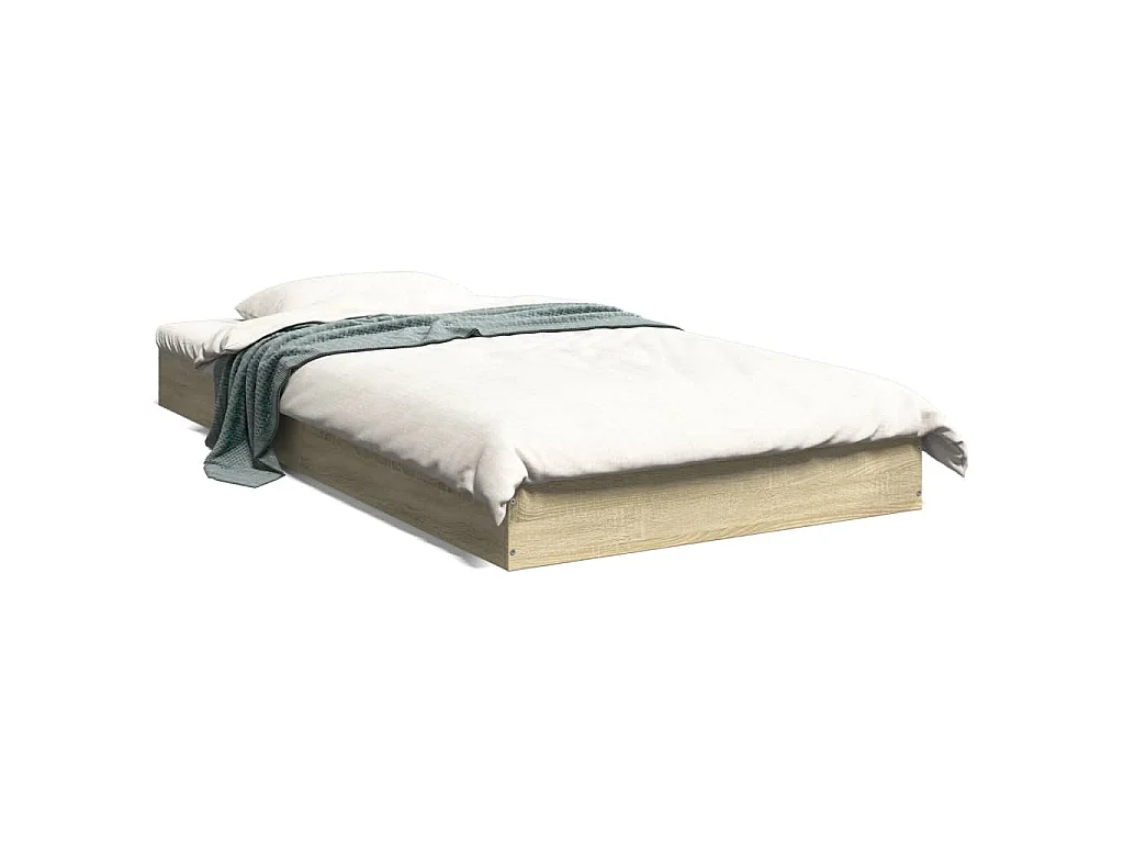Cadre de lit sans matelas chêne sonoma 100x200 cm