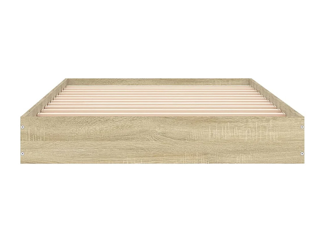 Cadre de lit sans matelas chêne sonoma 100x200 cm