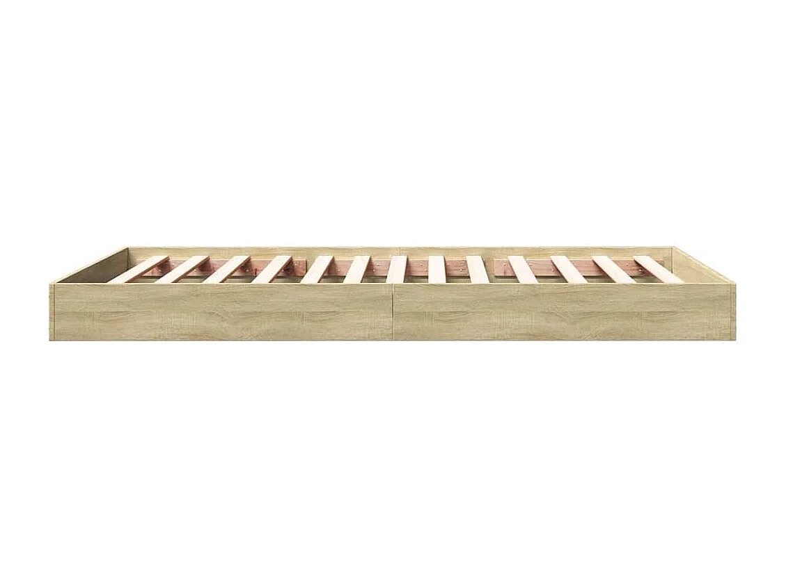 Cadre de lit sans matelas chêne sonoma 100x200 cm