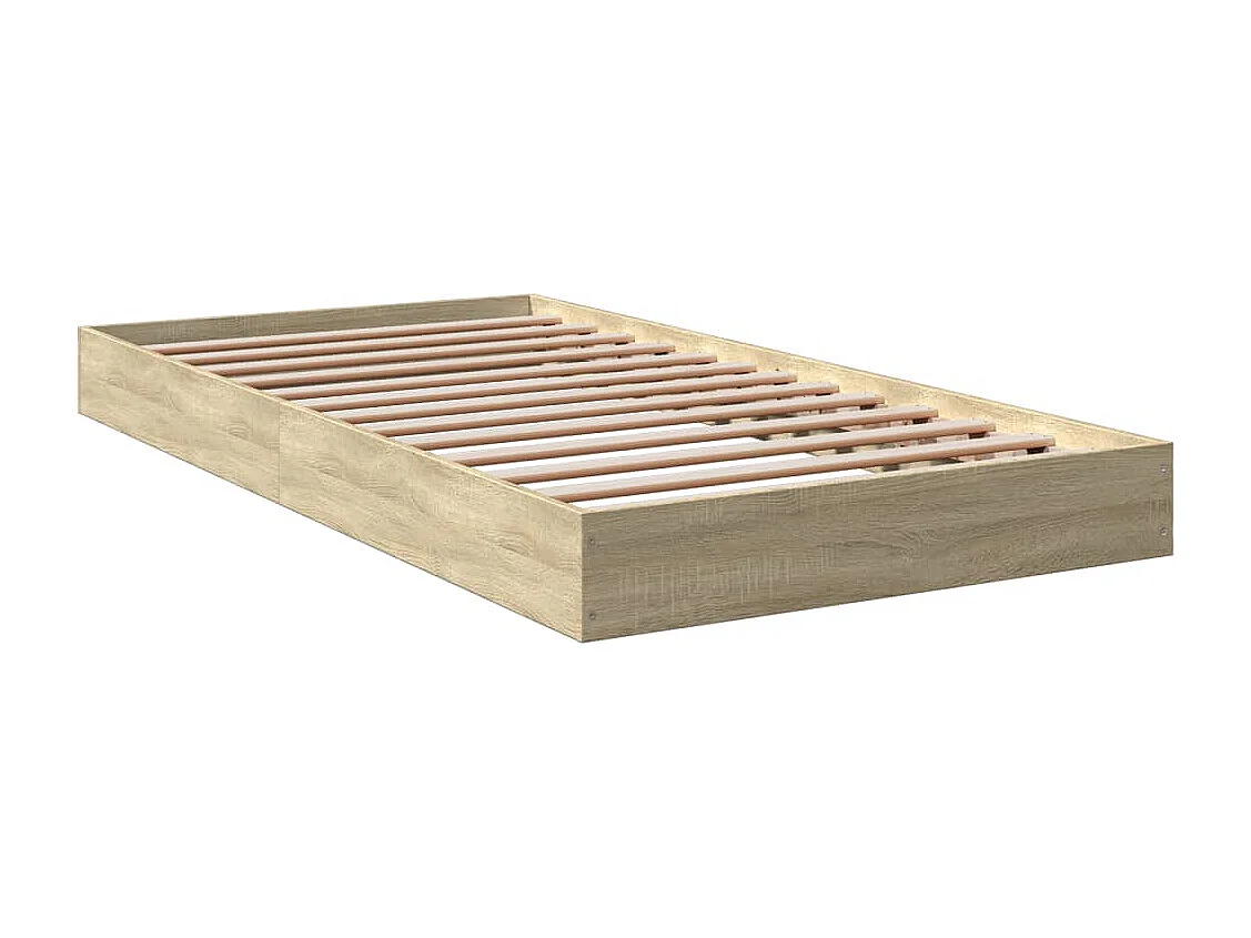 Cadre de lit sans matelas chêne sonoma 100x200 cm