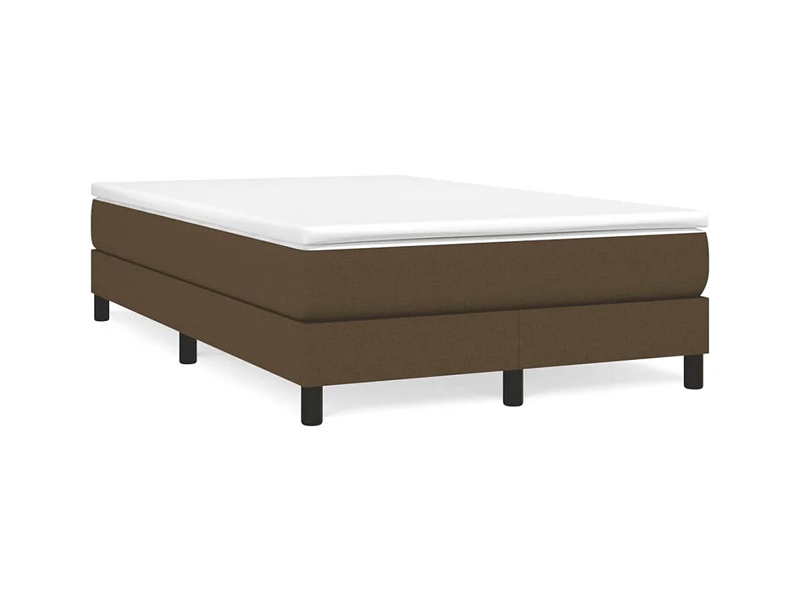 Sommier à lattes de lit et matelas marron foncé 120x190cm tissu