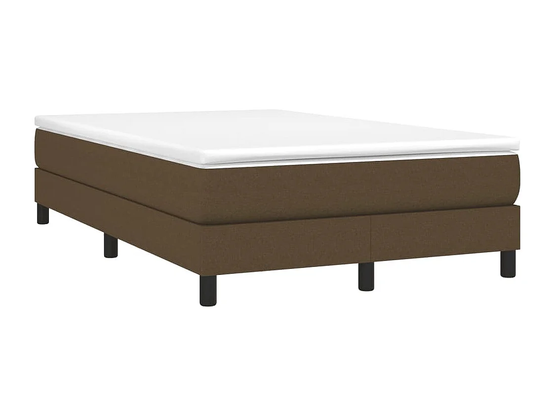 Boxspring met matras stof donkerbruin 120x190 cm