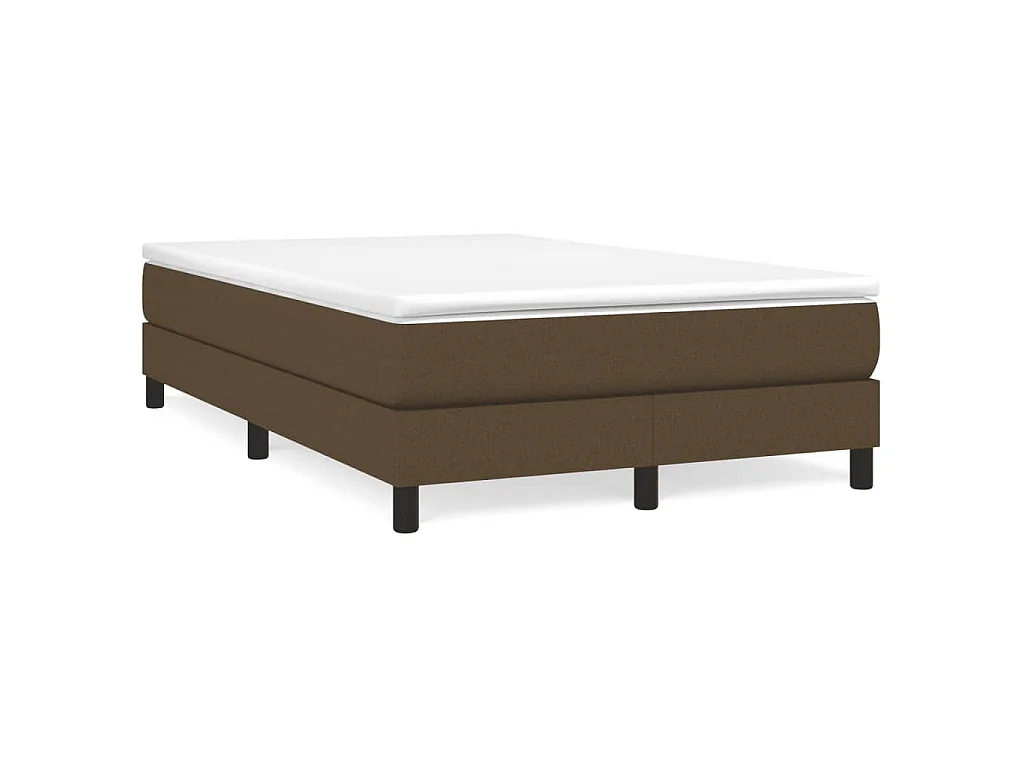 Boxspring met matras stof donkerbruin 120x190 cm