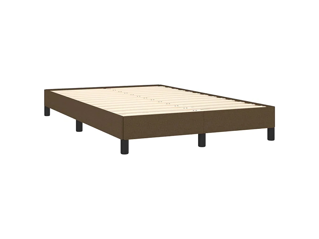 Boxspring met matras stof donkerbruin 120x190 cm