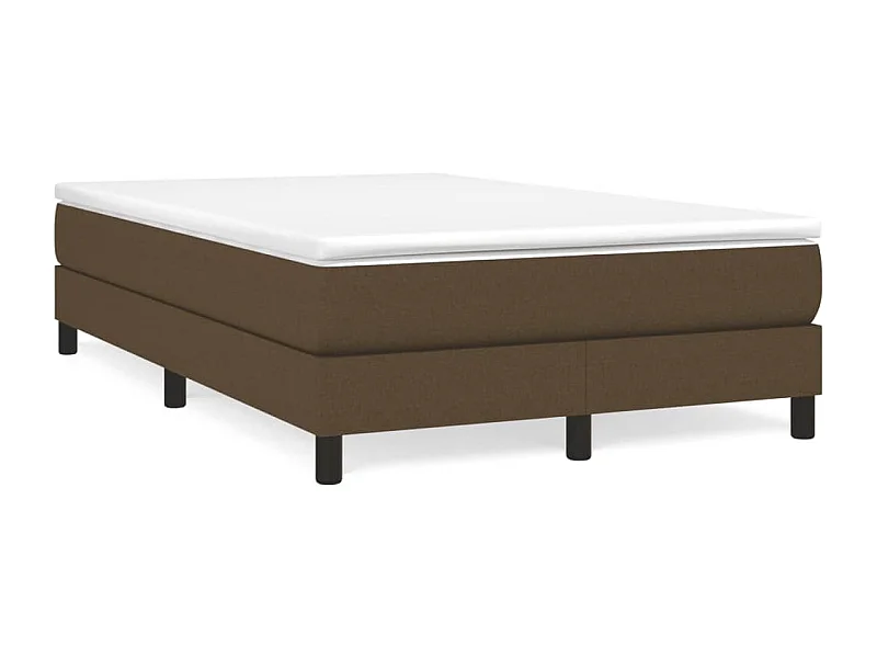 Cama boxspring com colchão 120x190 cm tecido castanho-escuro