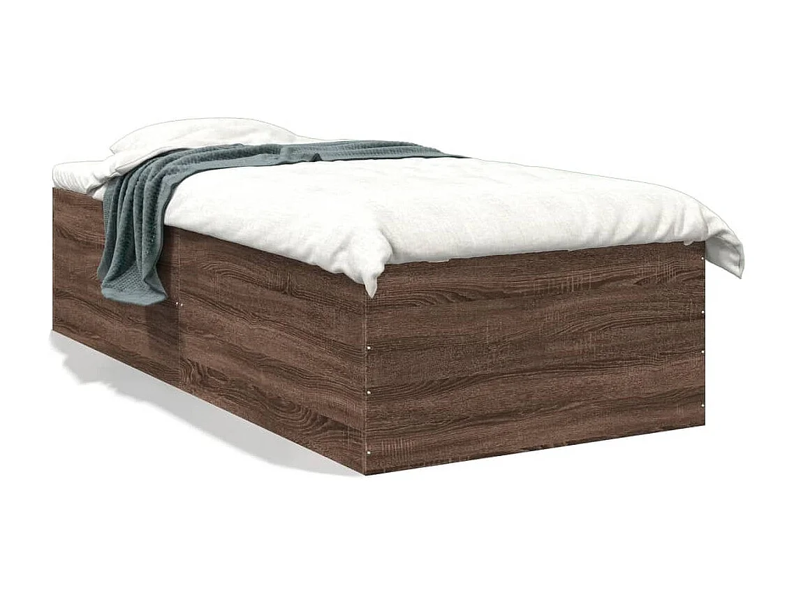 Cadre de lit sans matelas chêne marron 90x190 cm