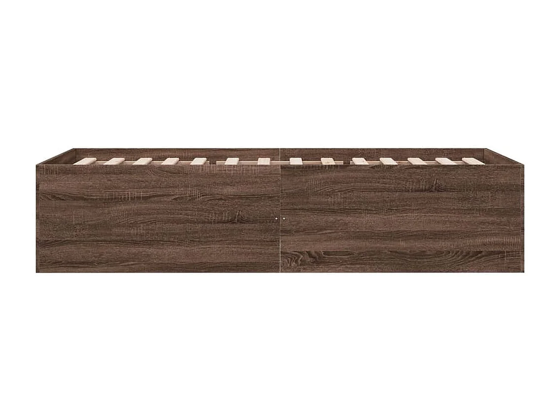 Cadre de lit sans matelas chêne marron 90x190 cm
