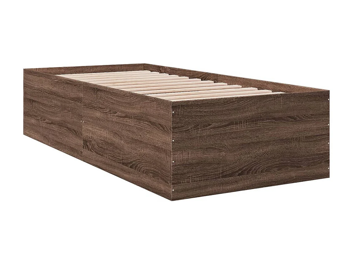 Cadre de lit sans matelas chêne marron 90x190 cm
