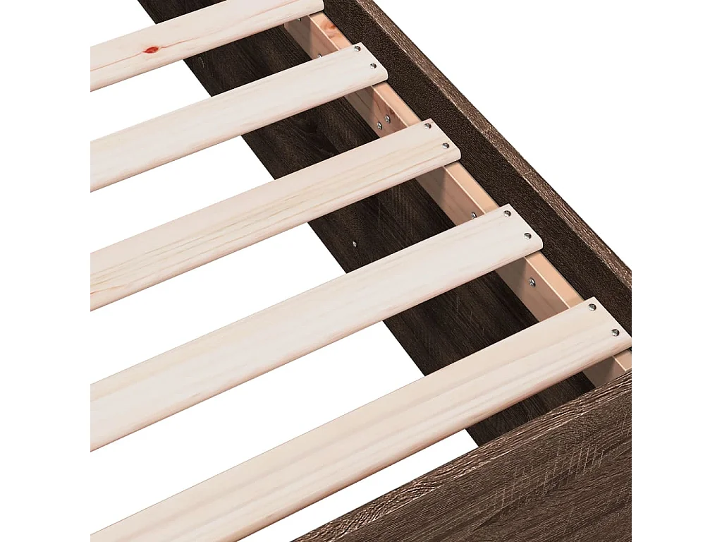 Cadre de lit sans matelas chêne marron 90x190 cm