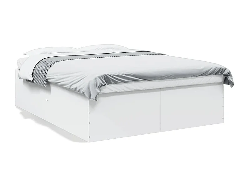 Estructura de cama madera de ingeniería blanca 160x200 cm