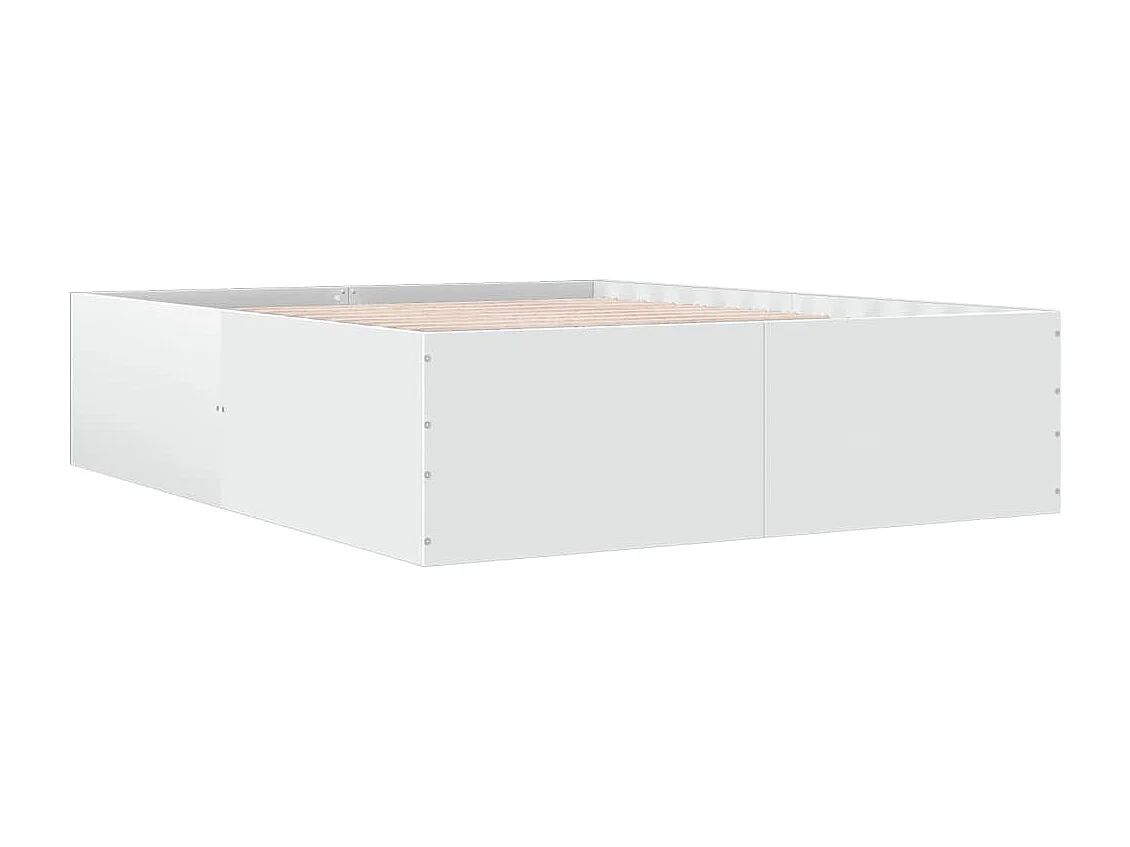 Cadre de lit sans matelas blanc 160x200 cm