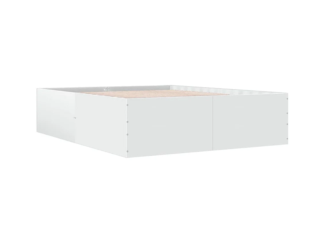 Cadre de lit sans matelas blanc 160x200 cm