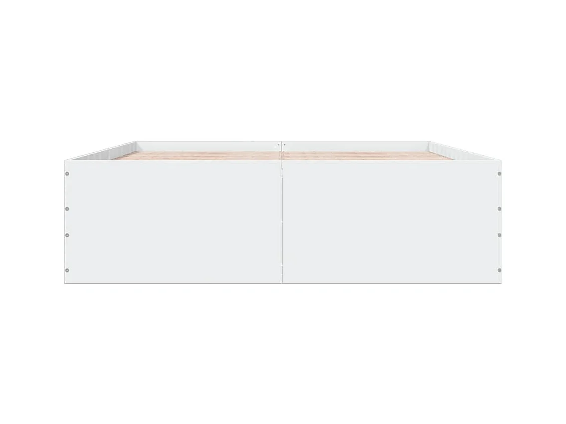 Cadre de lit sans matelas blanc 160x200 cm