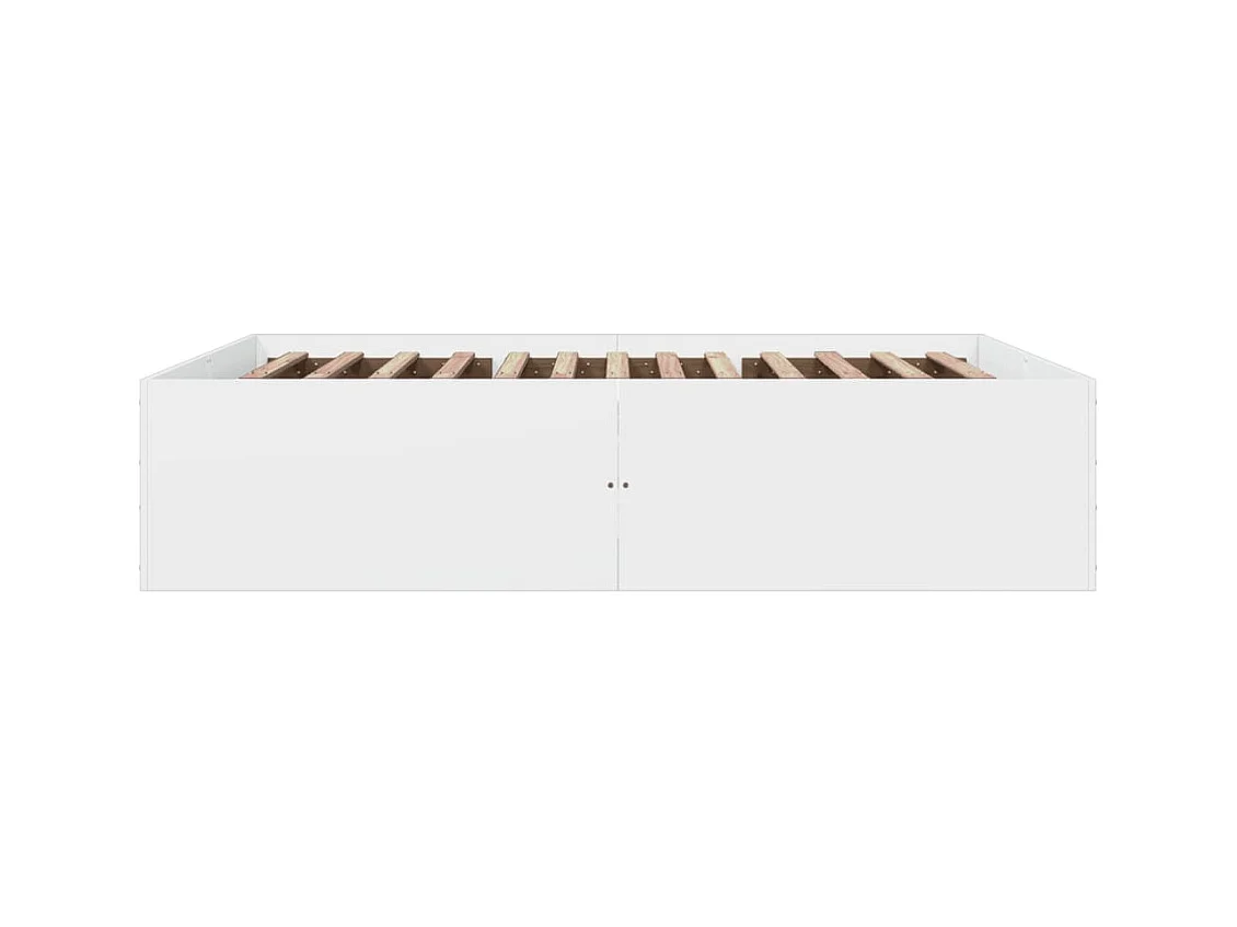 Cadre de lit sans matelas blanc 160x200 cm