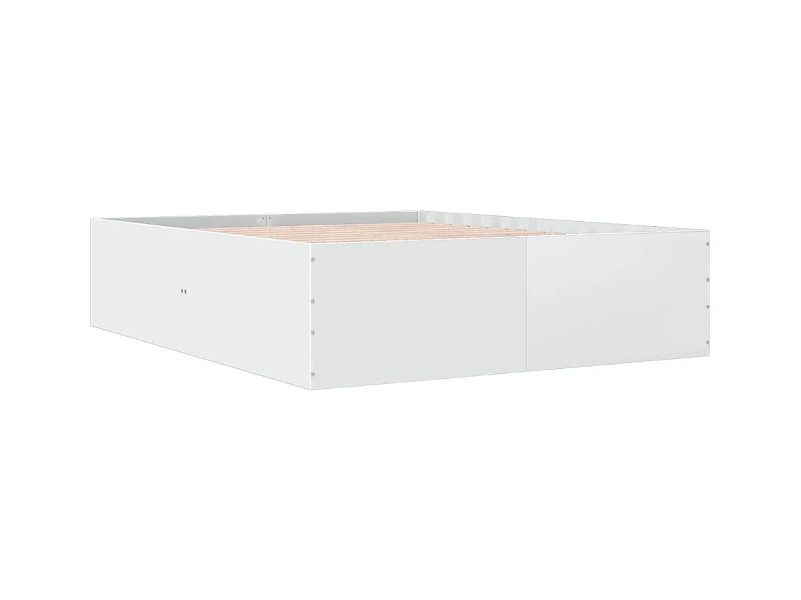 Cadre de lit sans matelas blanc 160x200 cm