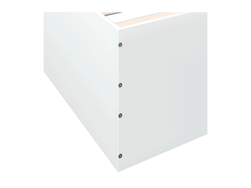 Cadre de lit sans matelas blanc 160x200 cm