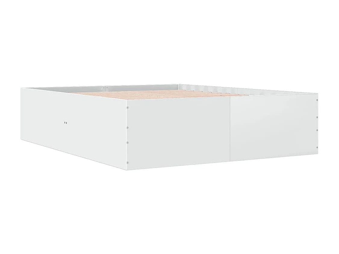 Estrutura de cama 160x200 cm derivados de madeira branco
