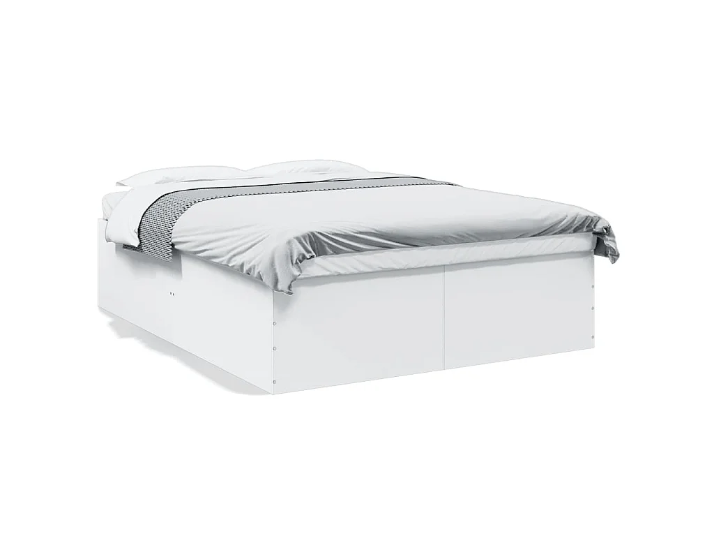 Cadre de lit sans matelas blanc 160x200 cm