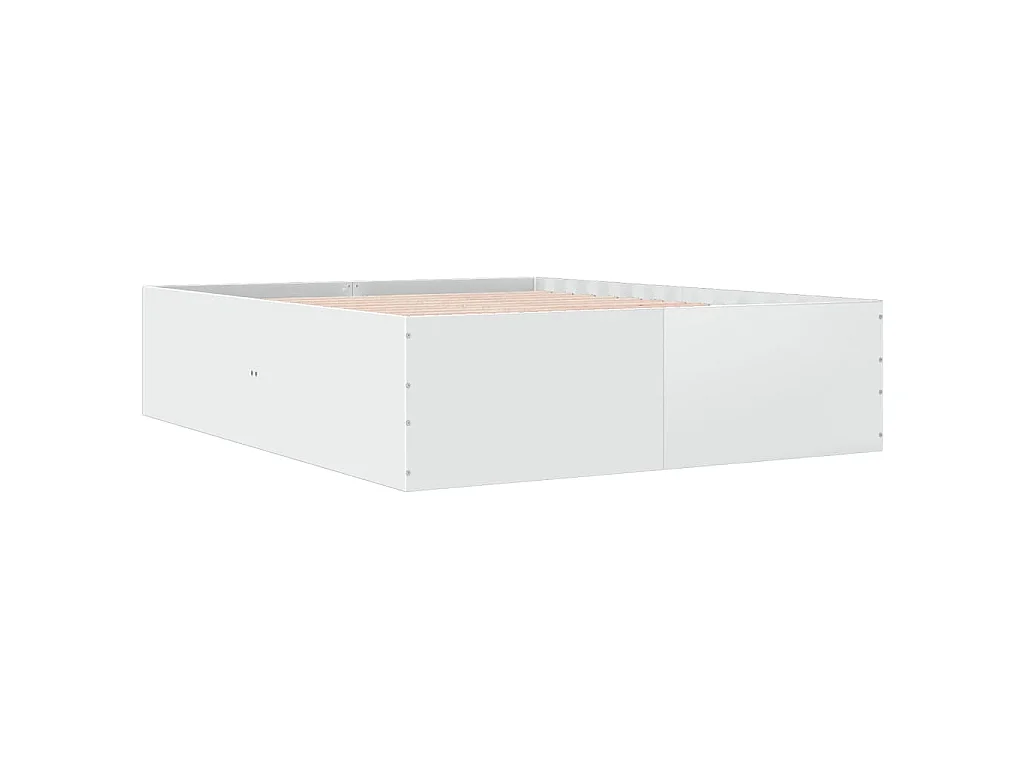 Cadre de lit sans matelas blanc 160x200 cm