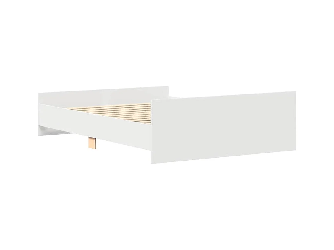 Cadre de lit sans matelas blanc 135x190 cm
