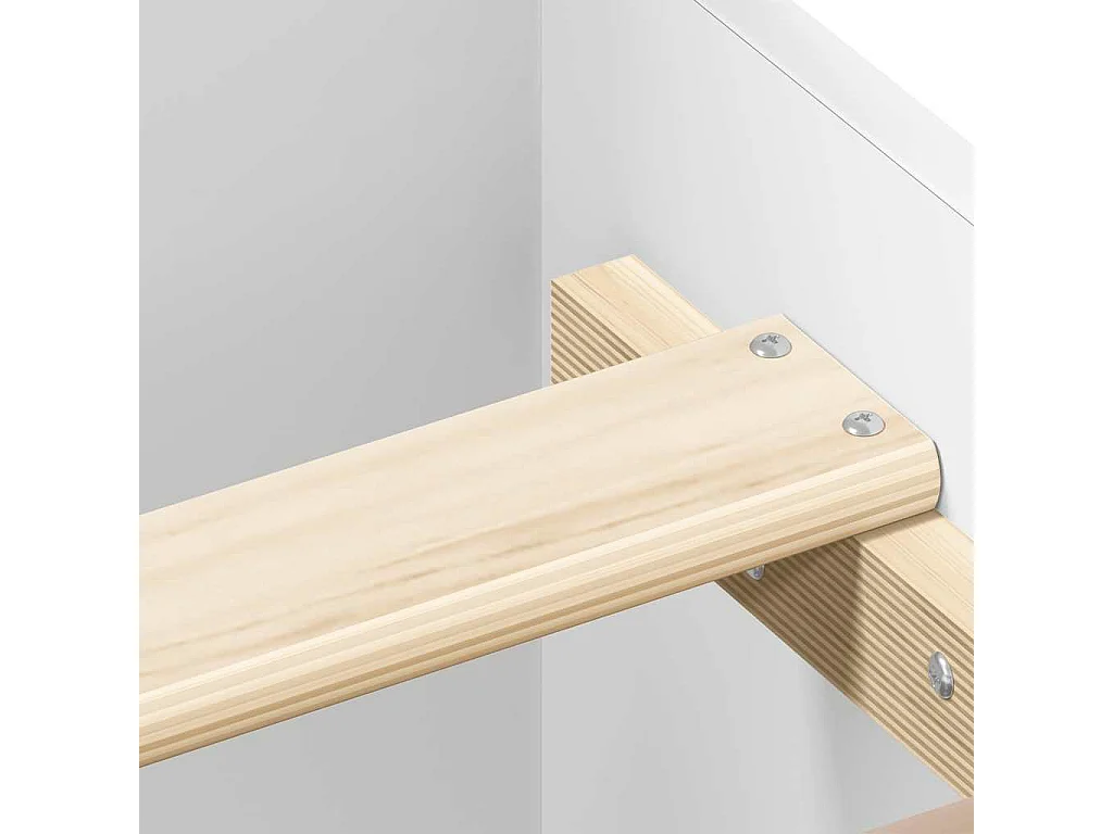 Bedframe met hoofd- en voeteneinde wit 135x190 cm