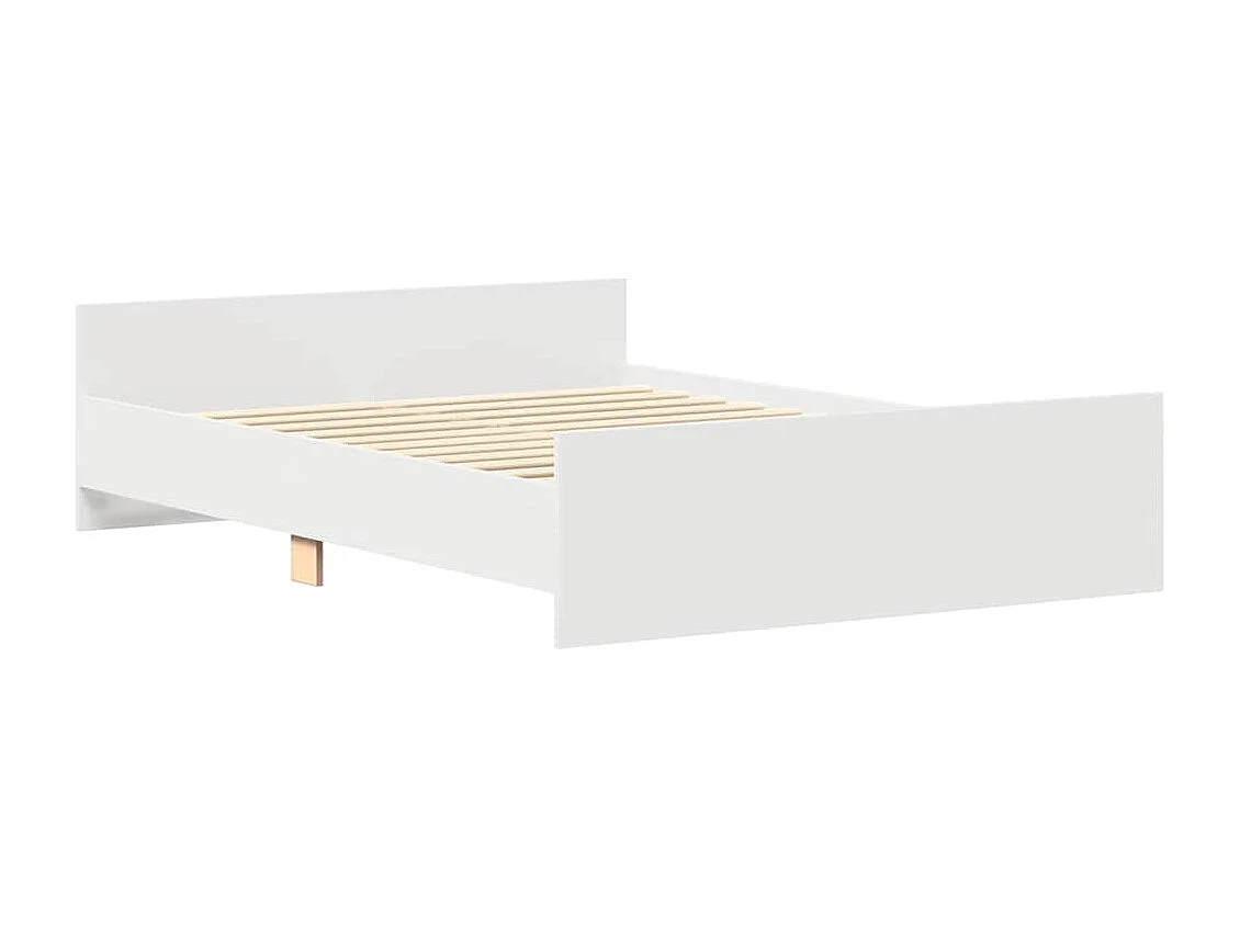 Cadre de lit sans matelas blanc 135x190 cm