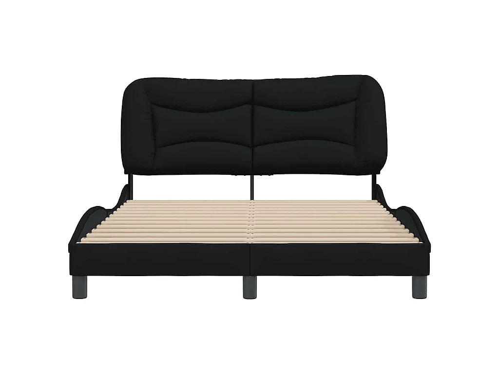 Bedframe zonder matras "Hvar" 120x200 cm stof zwart
