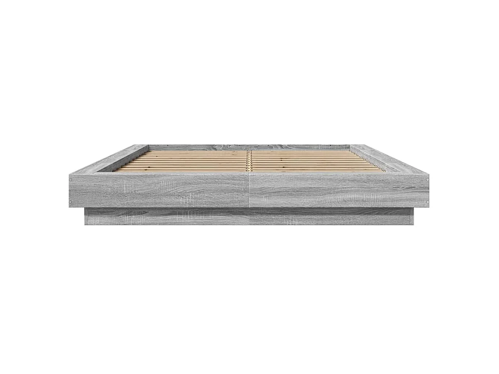 Bedframe met LED-verlichting grijs sonoma eiken 120x190 cm