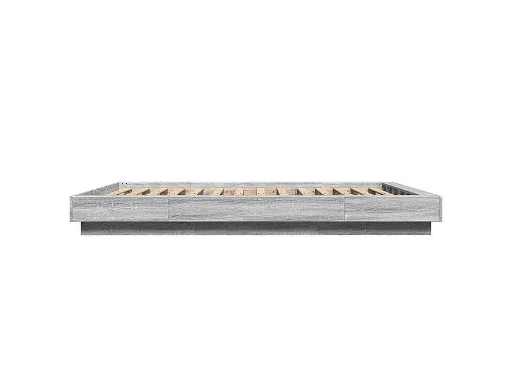 Bedframe met LED-verlichting grijs sonoma eiken 120x190 cm