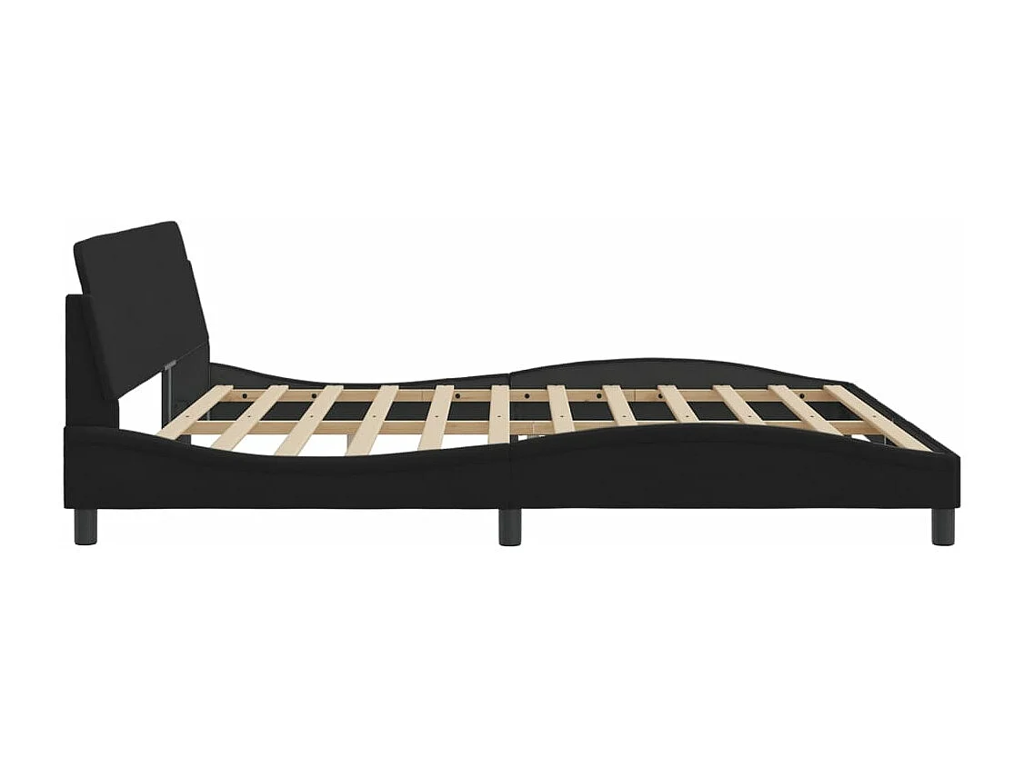 Bettgestell "Dover" Schwarz 200x200 cm Stoff