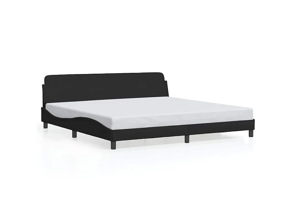 Bedframe "Dover" stof zwart 200x200 cm