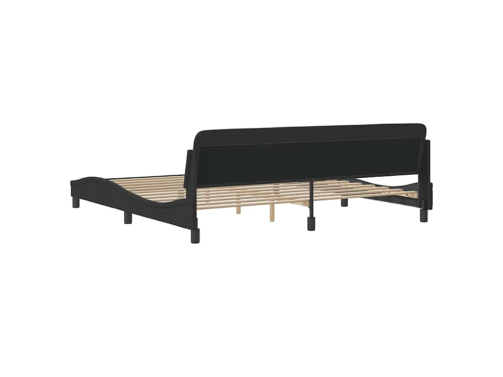 Bedframe "Dover" stof zwart 200x200 cm