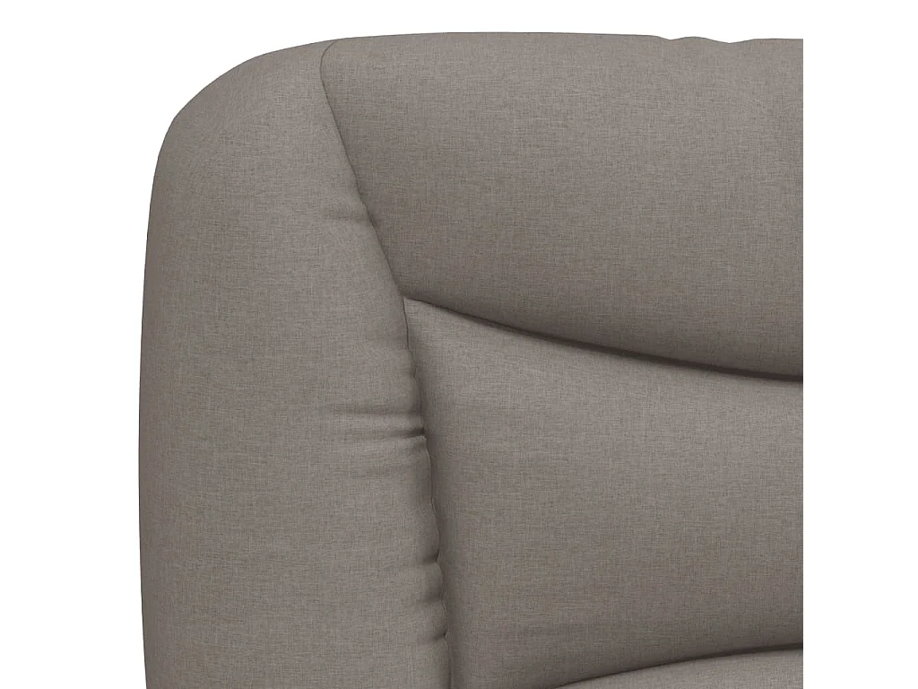 Bett mit Matratze "Hvar" Taupe 120x200 cm Stoff