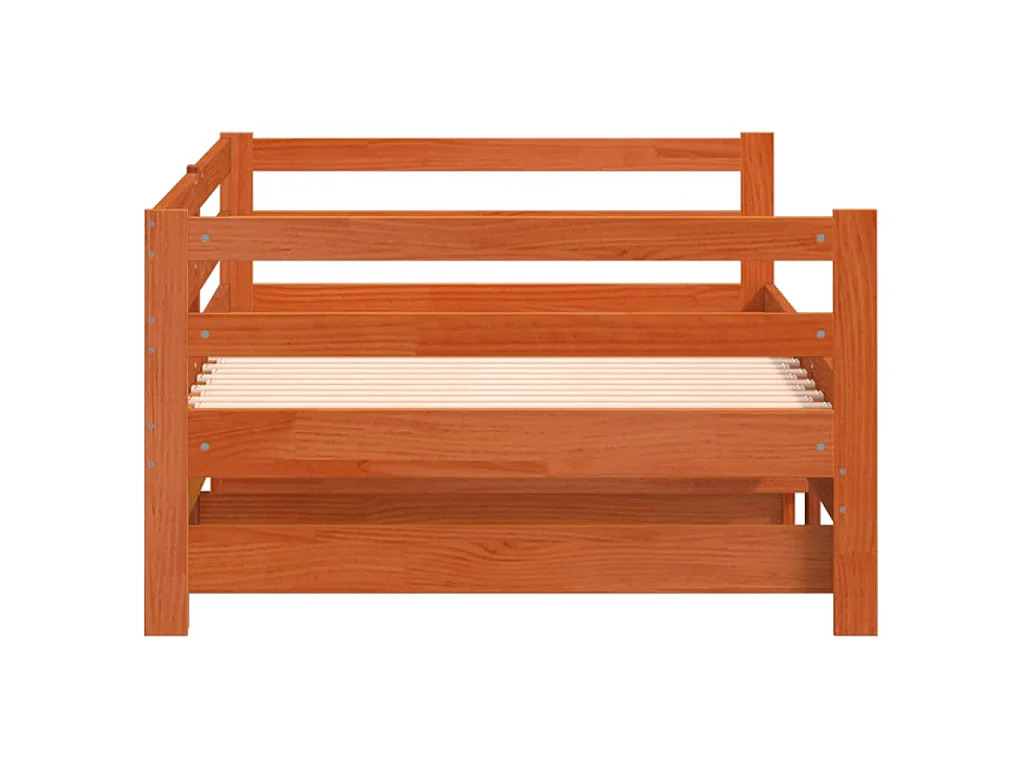 Lit de jour et lit gigogne sans matelas 80x200 cm bois massif