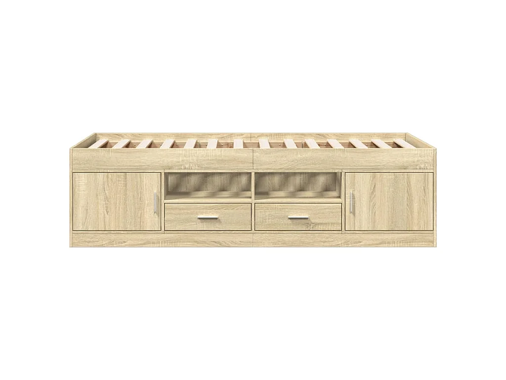 Lit de jour avec tiroirs sans matelas chêne sonoma 90x200 cm