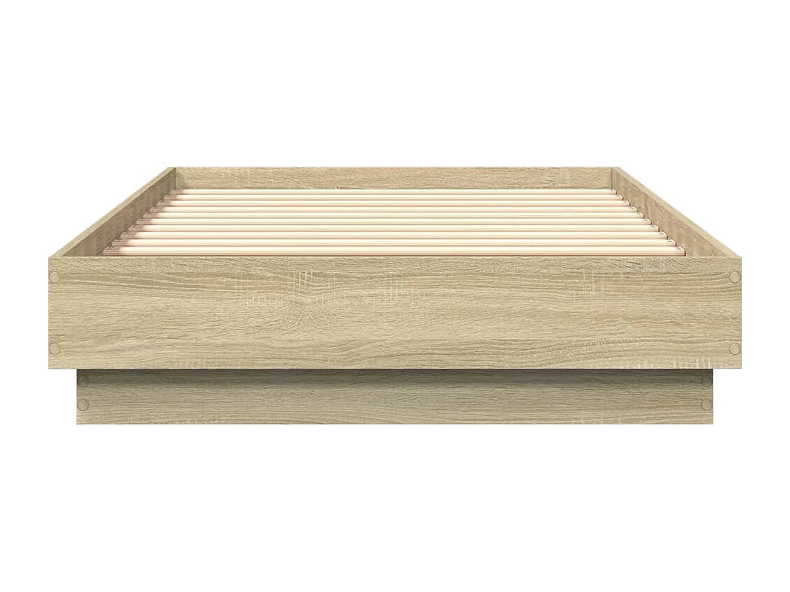 Cadre de lit sans matelas chêne sonoma 75x190 cm