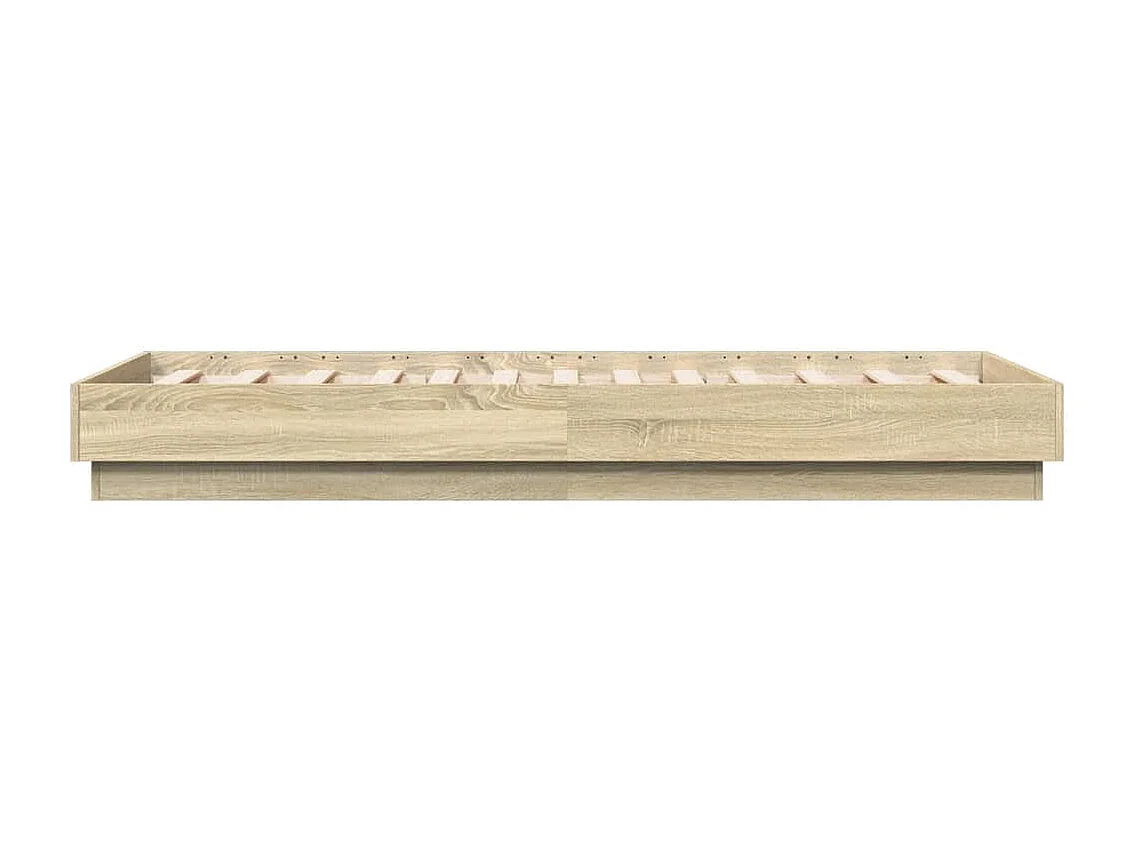 Cadre de lit sans matelas chêne sonoma 75x190 cm